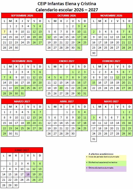 calendario 2026 2027